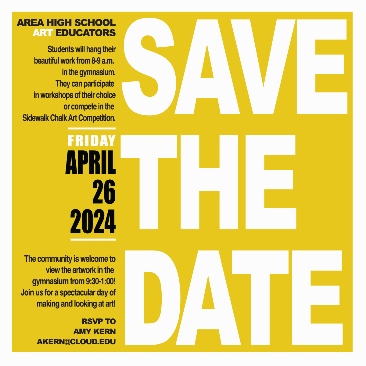 The 2024 Art Show is April 26.